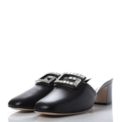 Gucci Malaga Kid Crystal Square G Madelyn Mules 41.5 Black 3 of 10