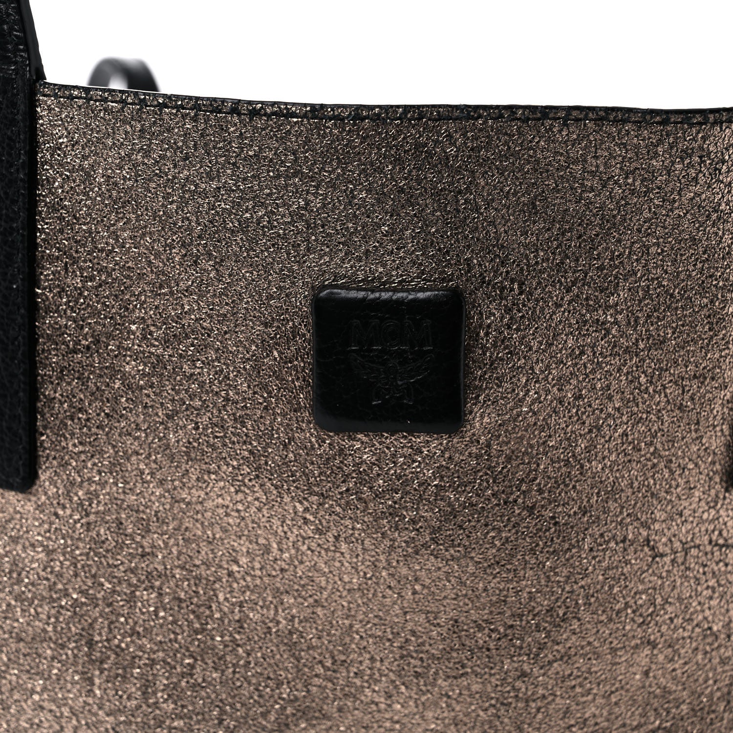 MCM Grained Calfskin Medium Reversible Wandel Tote Black 9 of 29