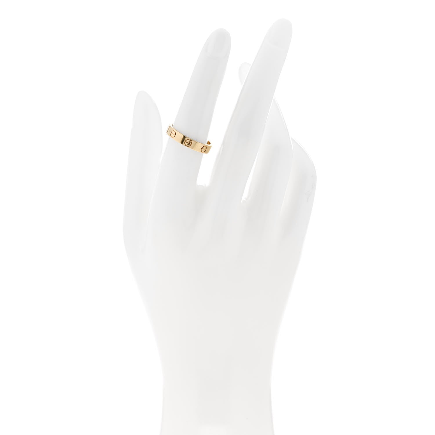 Cartier 18K Yellow Gold 3.5mm LOVE Wedding Band Ring 53 6.5 2 of 5