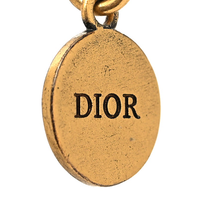 Christian Dior Metal CD Choker Necklace Aged Gold 5 of 5