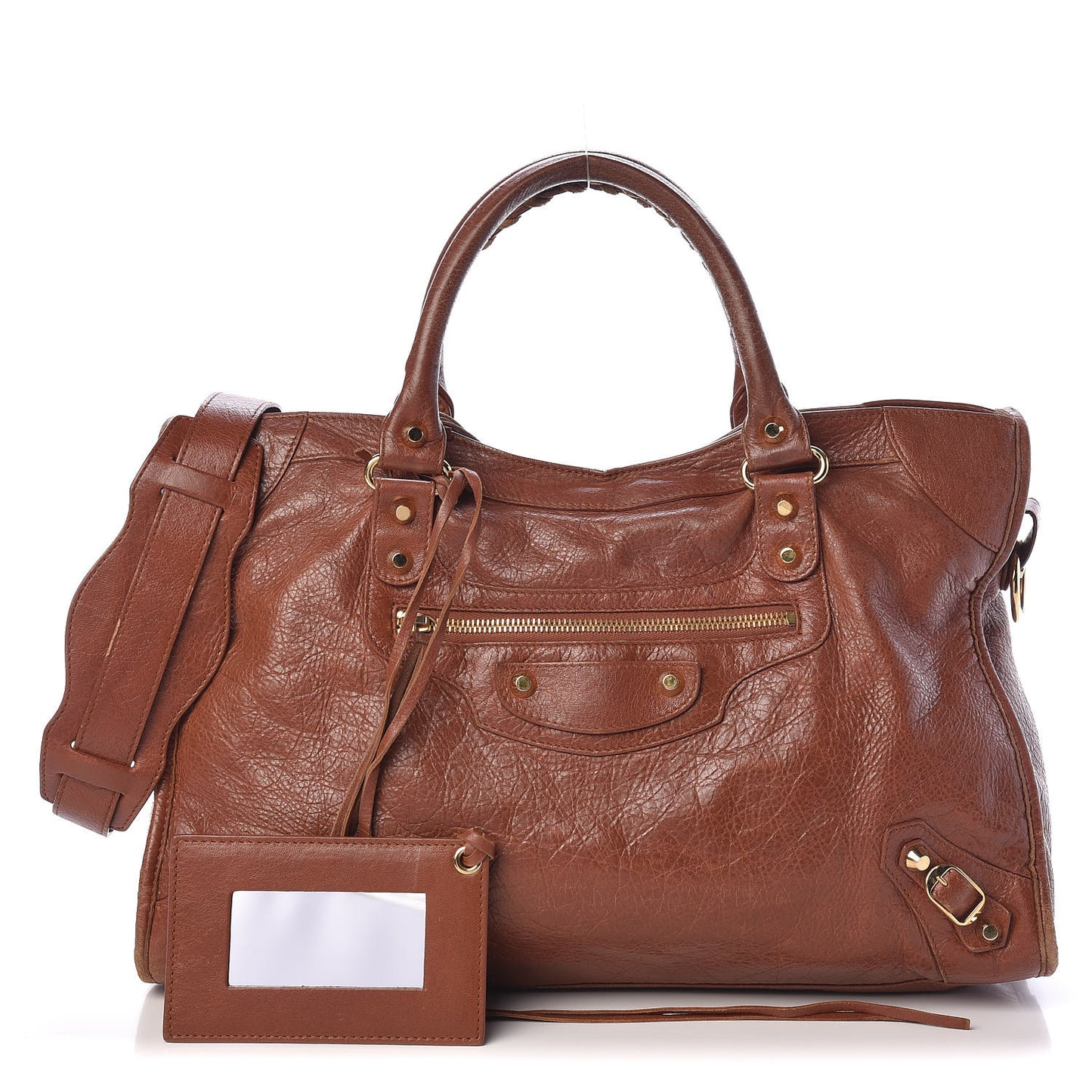 Agneau Classic Gold Hardware City Marron Cognac