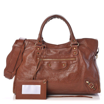 Balenciaga Agneau Classic Gold Hardware City Marron Cognac 1 of 14