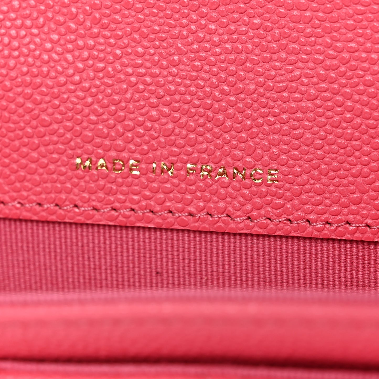 Caviar Quilted Flap Card Holder Wallet Pink