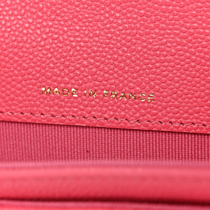 Chanel Caviar Quilted Flap Card Holder Wallet Pink 7 of 8