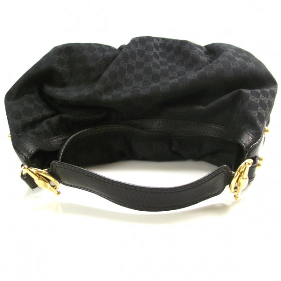 Gucci Monogram Large Jockey Hobo Black 5 of 10