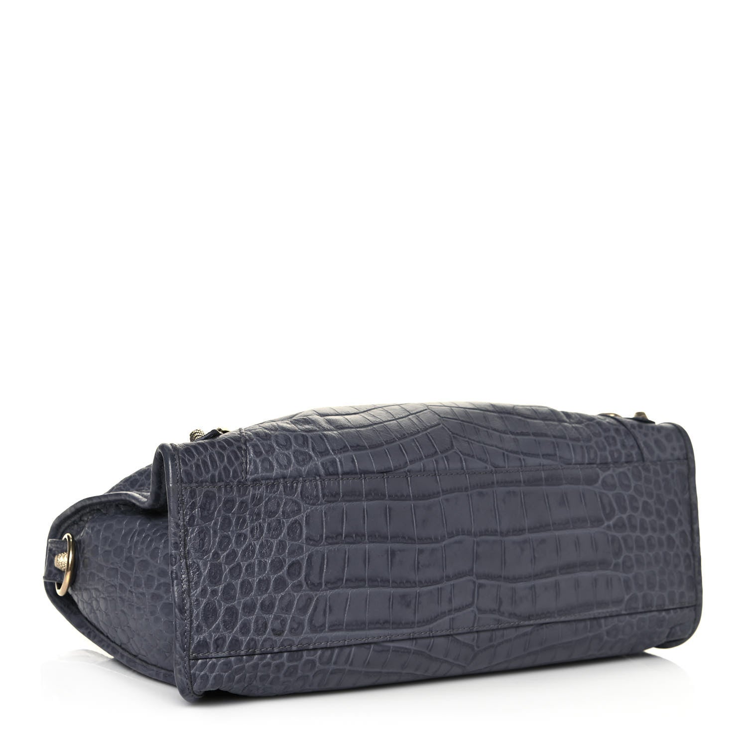 Balenciaga Calfskin Crocodile Embossed Giant 12 Gold Hardware City Gris Beton 4 of 13