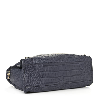 Balenciaga Calfskin Crocodile Embossed Giant 12 Gold Hardware City Gris Beton 4 of 13