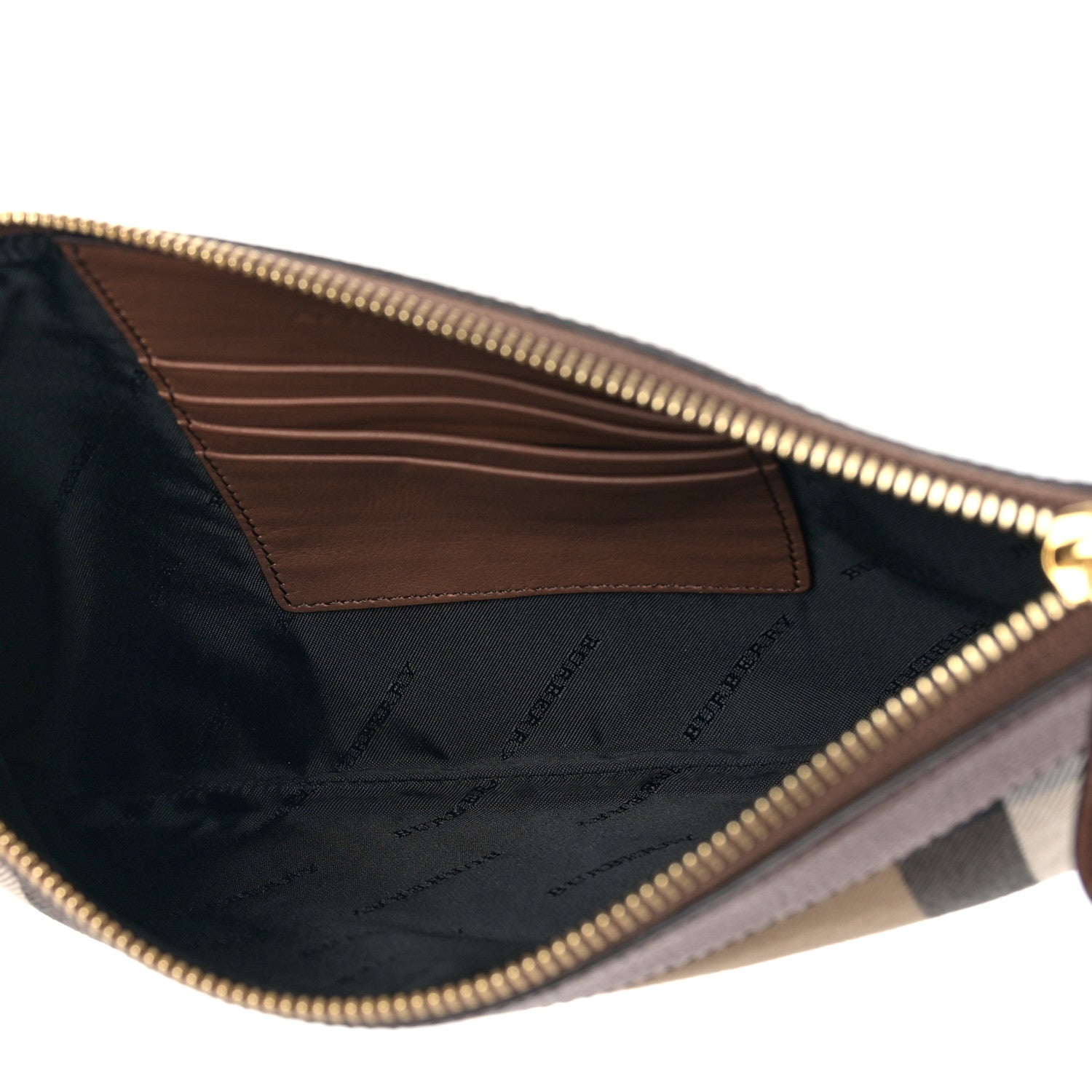 Burberry House Check Derby Peyton Crossbody Clutch Bag Tan 5 of 9