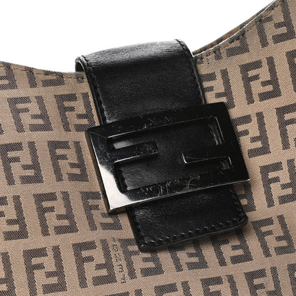 Fendi Zucchino Vitello Hobo Beige Black 13 of 16