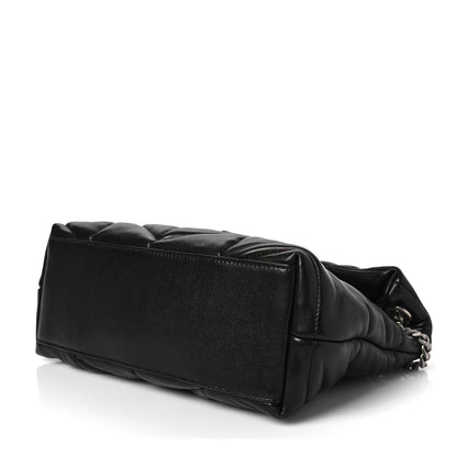 Saint Laurent Lambskin Quilted Small Loulou Puffer Monogram Chain Satchel Black 7 of 7