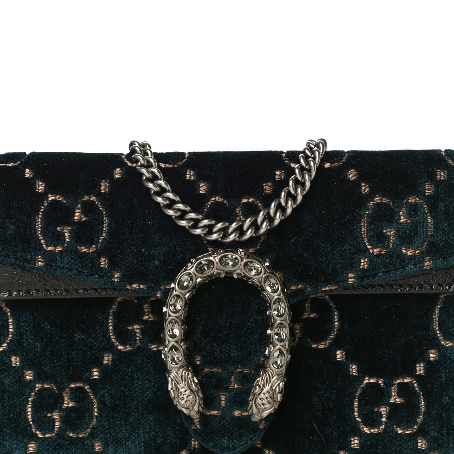Velvet GG Monogram Super Mini Dionysus Shoulder Bag Blue Beige Black