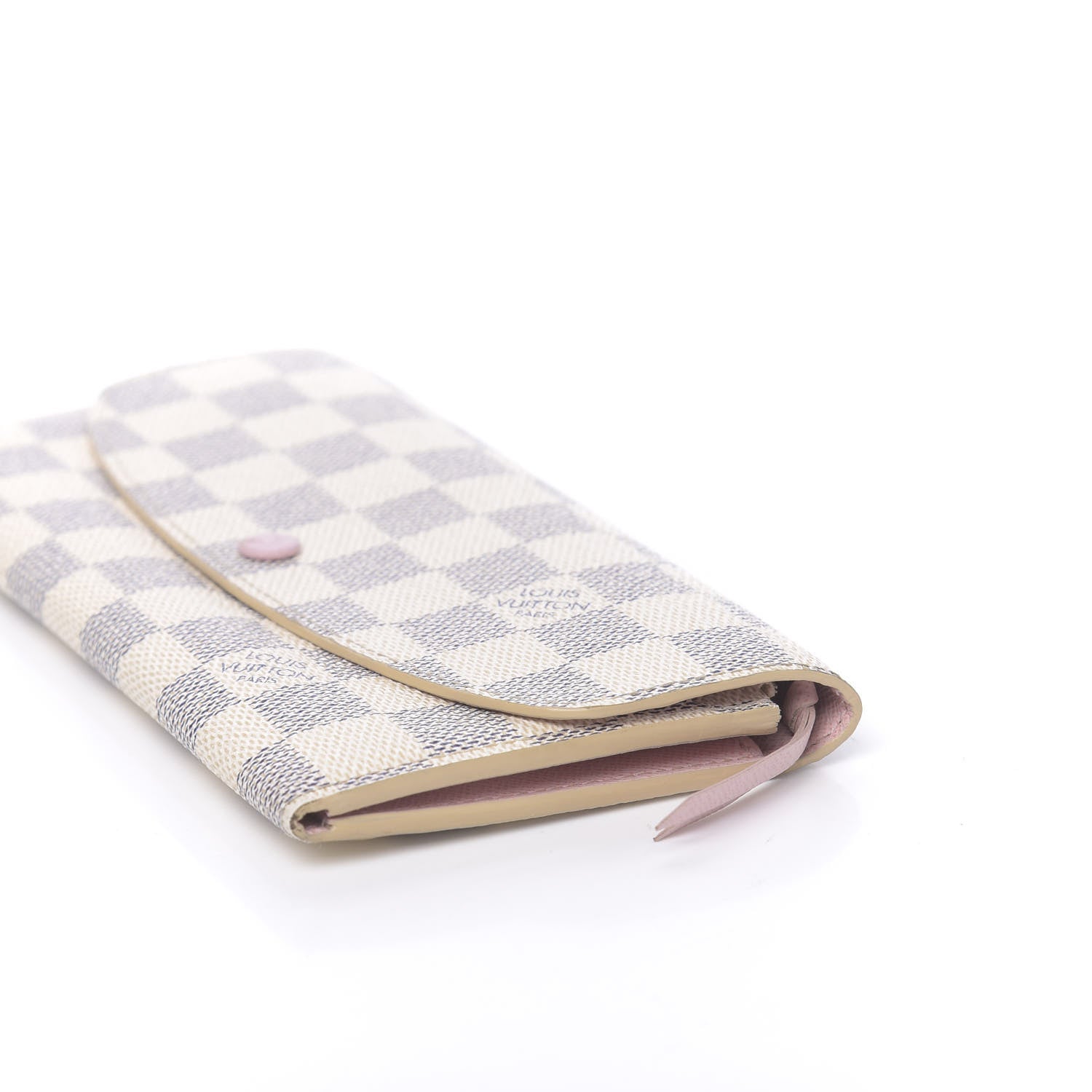 Louis Vuitton Damier Azur Emilie Wallet Rose Ballerine 9 of 11