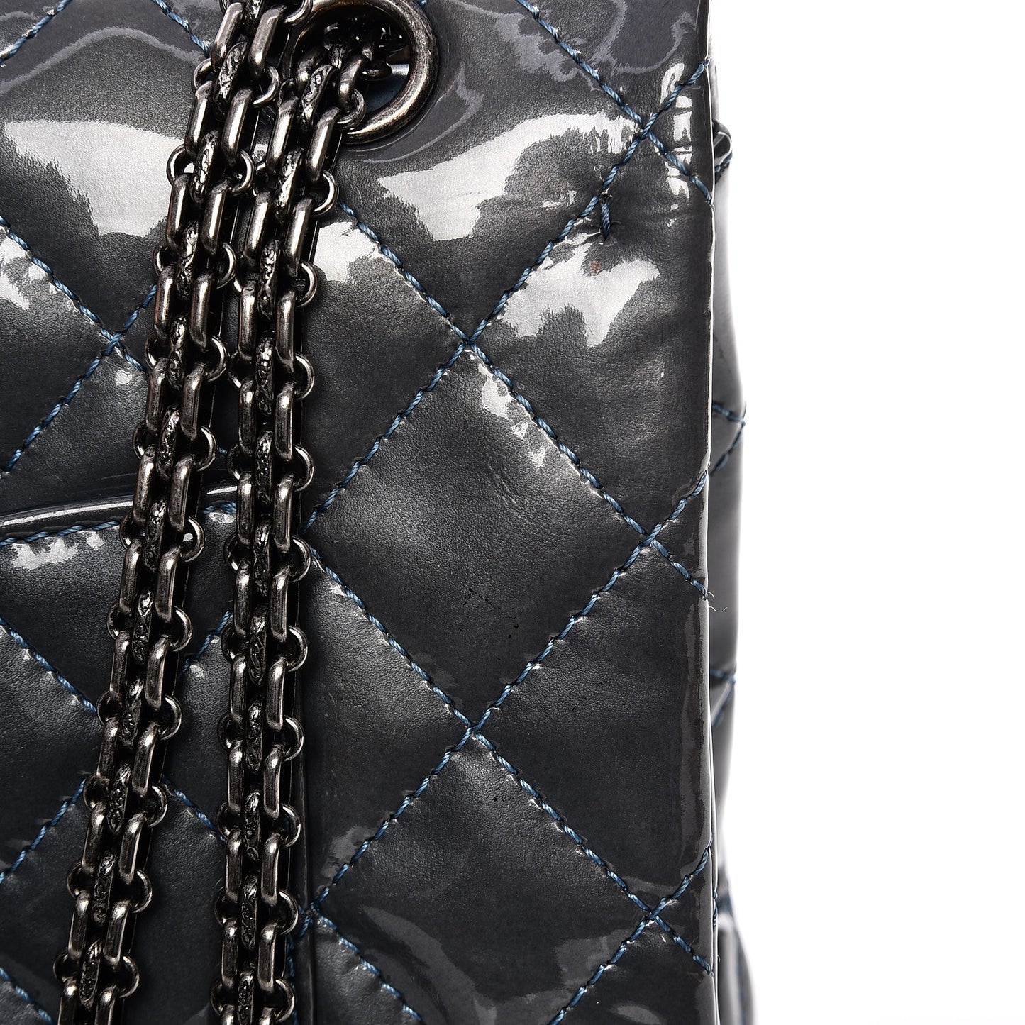 Patent Quilted 2.55 Reissue 227 Flap Blue Fonce