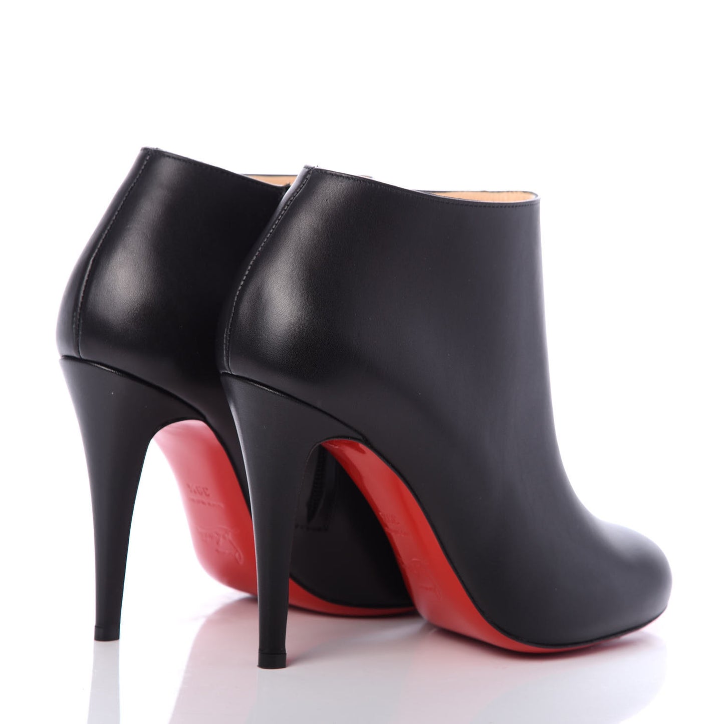 Calfskin Belle 100 Ankle Boots 39.5 Black