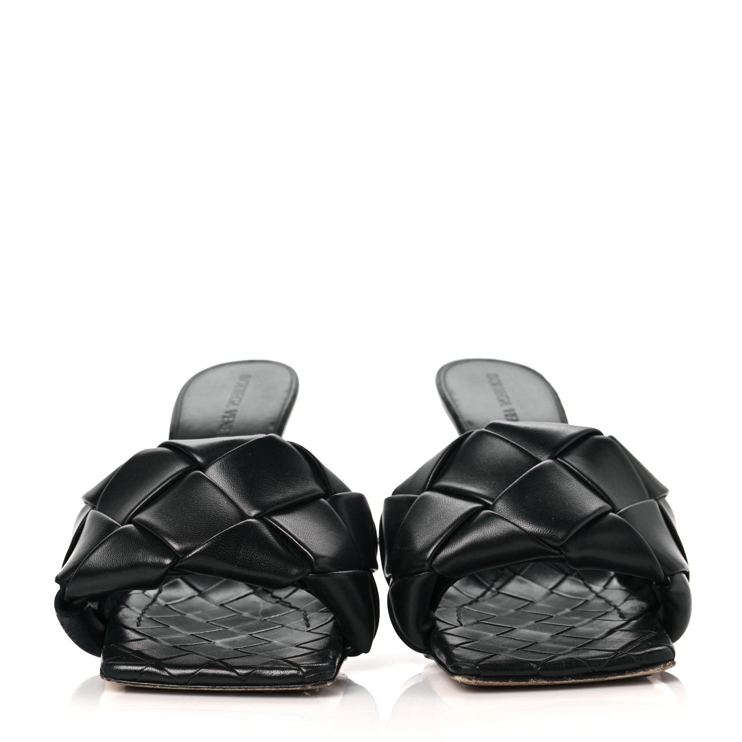 Bottega Veneta Nappa Maxi Intrecciato Lido Mule Sandals 37 Black 2 of 8