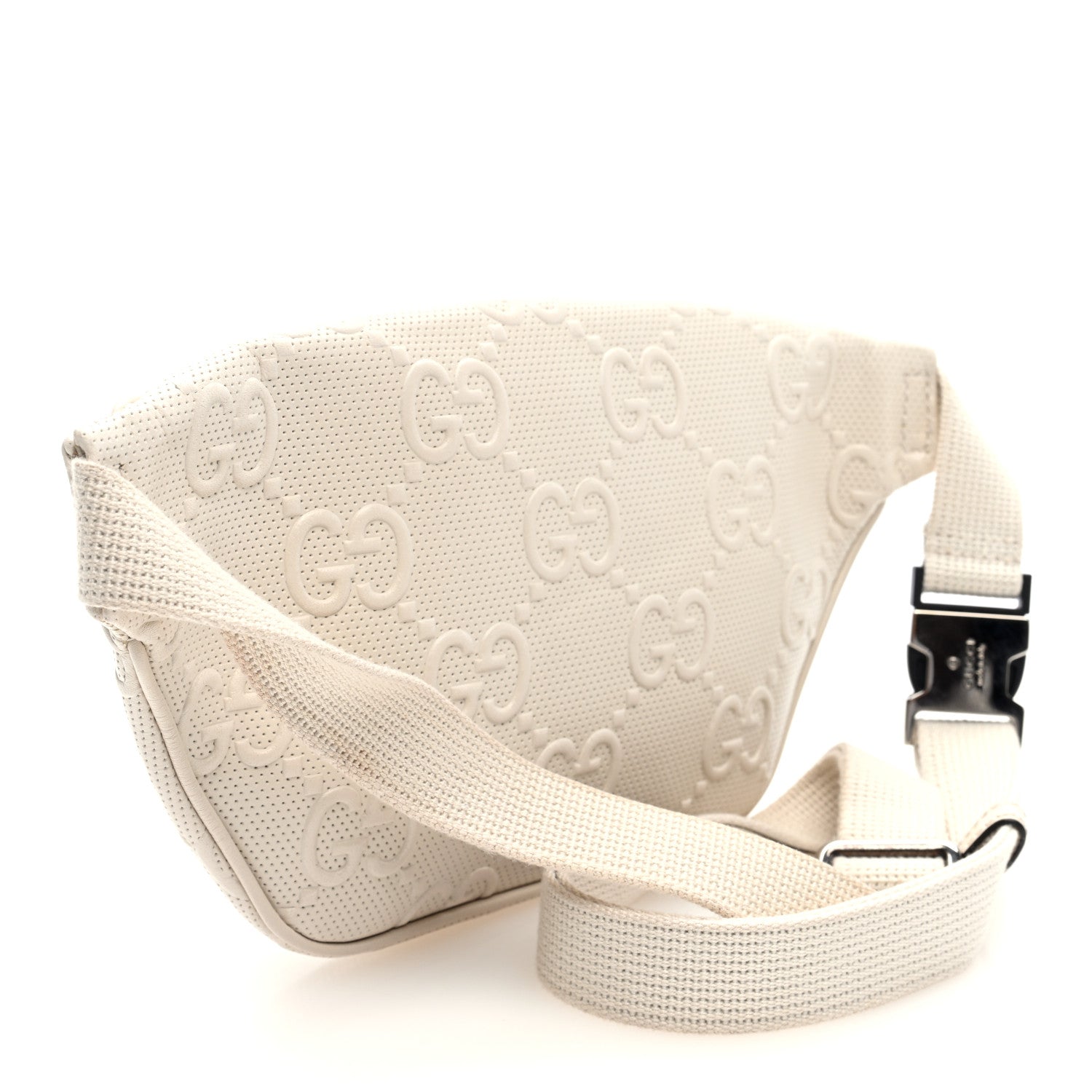 Gucci Calfskin GG Tennis Embossed Belt Bag Mystic White 3 of 10