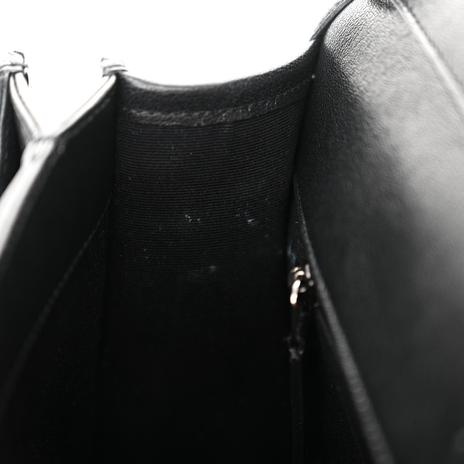 Saint Laurent Lambskin Diamond Quilted Becky Chain Wallet Black 10 of 10