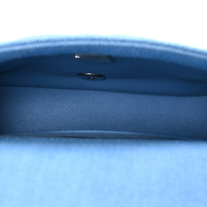 Chanel Denim Quilted Sweetheart Mini Flap Blue 5 of 10