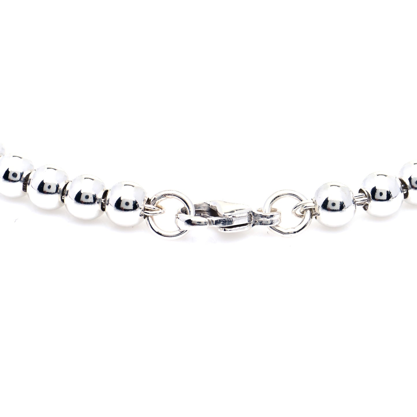 Sterling Silver 4mm Paloma Picasso Loving Heart Tag Bead Bracelet