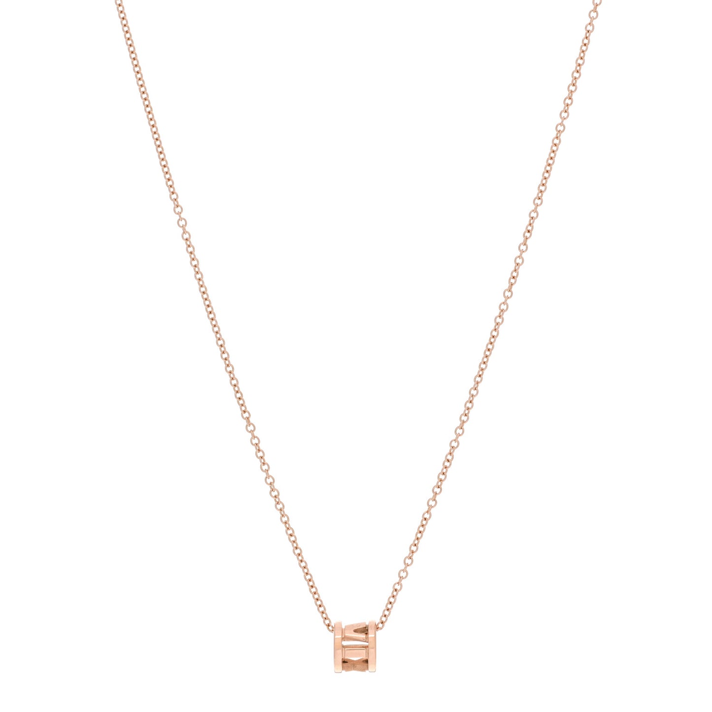 18K Rose Gold Atlas Open Pendant Necklace