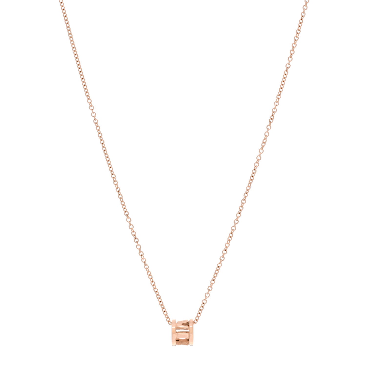 Tiffany 18K Rose Gold Atlas Open Pendant Necklace 1 of 6