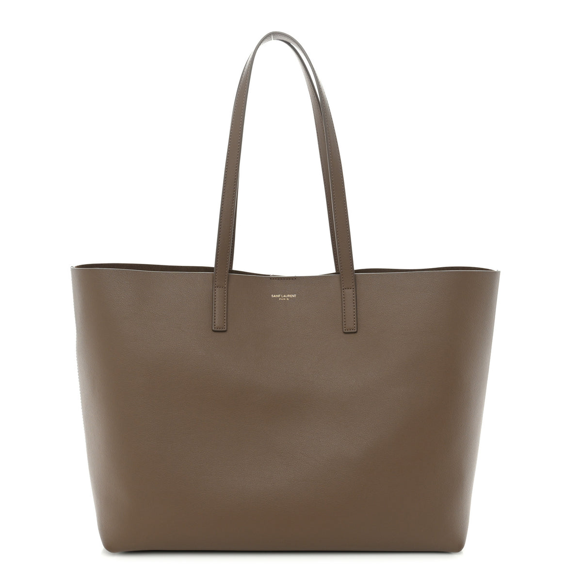 Calfskin Large Shopping Tote Dark Beige
