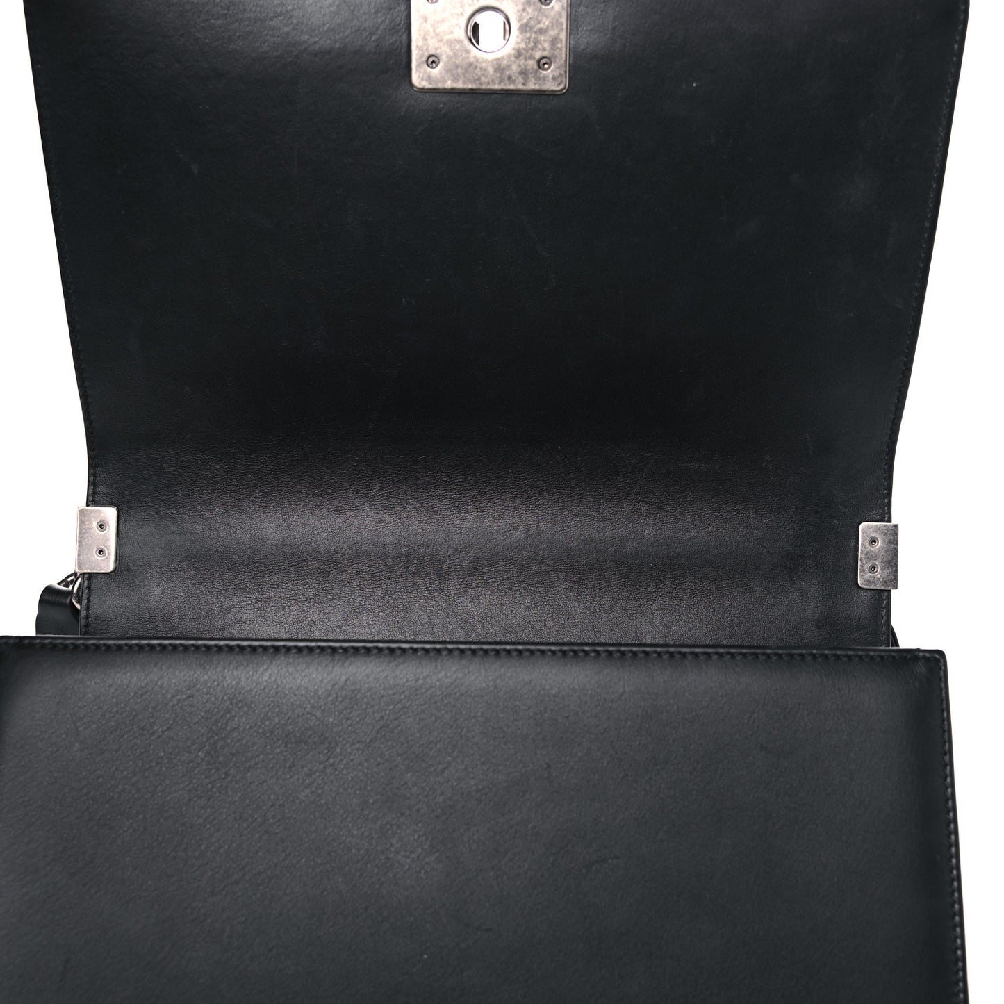 Calfskin Quilted New Medium Boy Flap Black