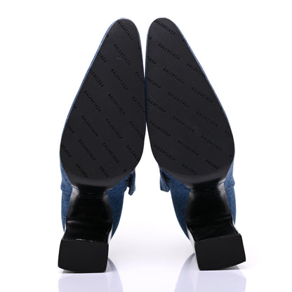 Balenciaga Denim Ankle Boots 38 Blue 5 of 10