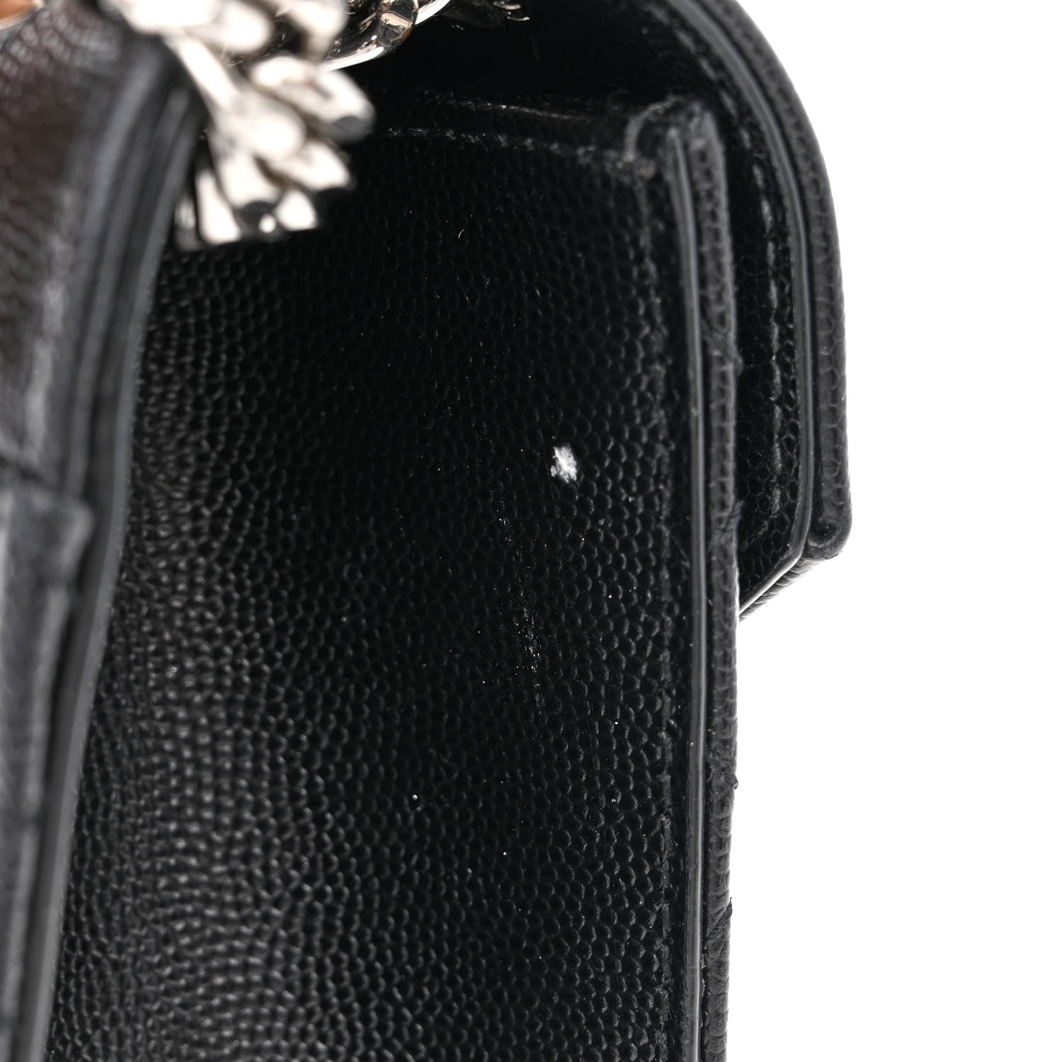 Saint Laurent Grain De Poudre Textured Mixed Matelasse Triquilt Medium Monogram Satchel Black 11 of 13