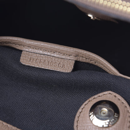 Burberry Grainy Calfskin House Check Medium Banner Tote Tan 8 of 11