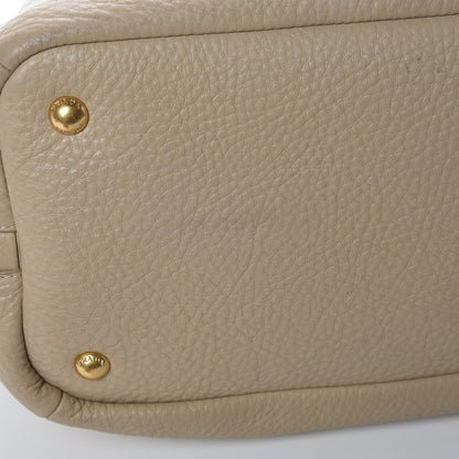 Prada Vitello Daino Side Zip Tote Sabbia 14 of 17