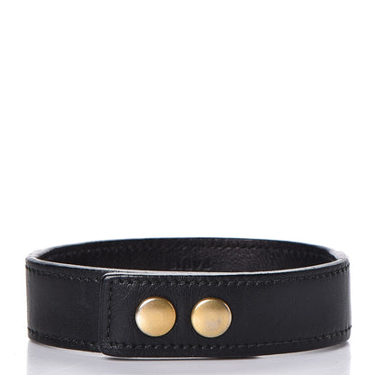 Saint Laurent Calfskin Chain Cuff Bracelet Black 3 of 6