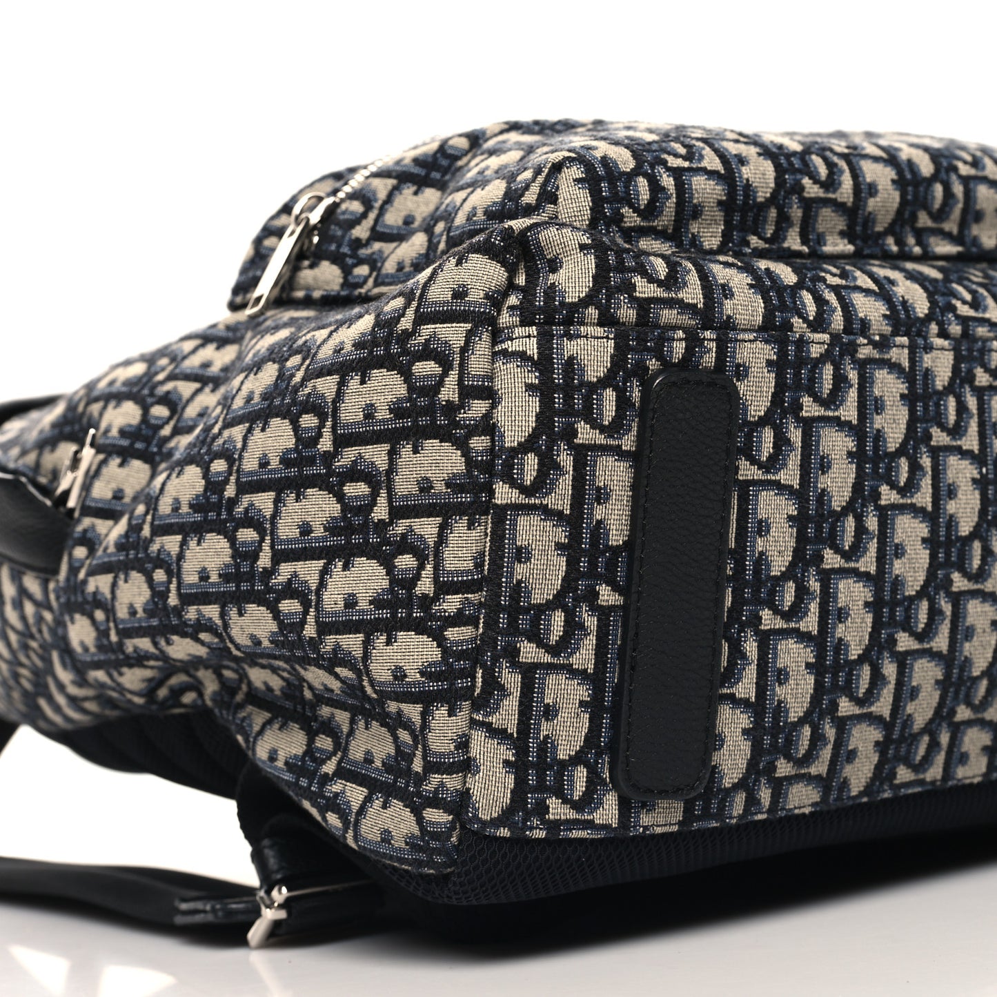 Oblique Calfskin Rider Backpack Beige Black