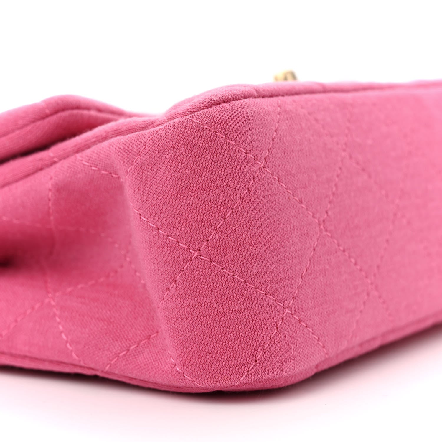 Chanel Jersey Quilted Mini Rectangular Flap Pink 9 of 10