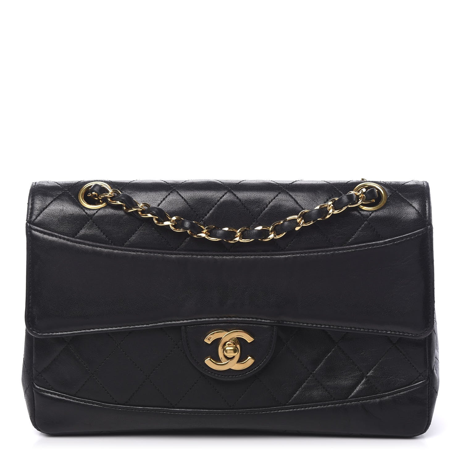 Chanel Lambskin Quilted Medium Single Flap Black 1 of 15