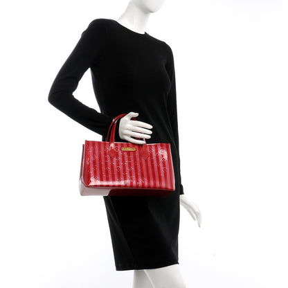 Louis Vuitton Vernis Rayures Wilshire PM Pomme D'Amour 2 of 7