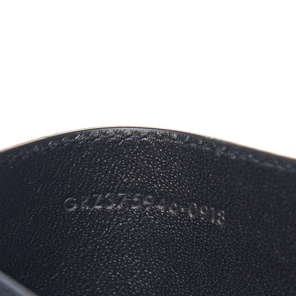 Saint Laurent Calfskin Pineapple Skull Print Card Case Black 6 of 7