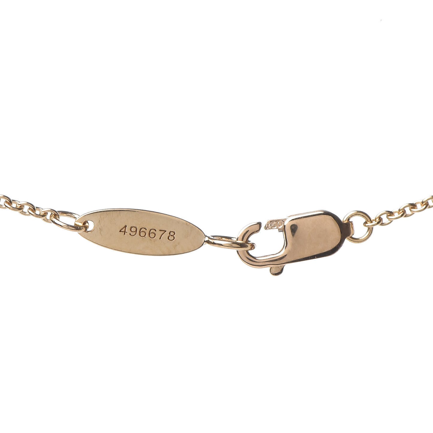 18K Yellow Gold Diamond Small Lily Cluster Pendant Necklace