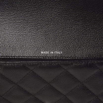 Chanel Grained Calfskin Quilted CC Box Pouch Black 9 of 12