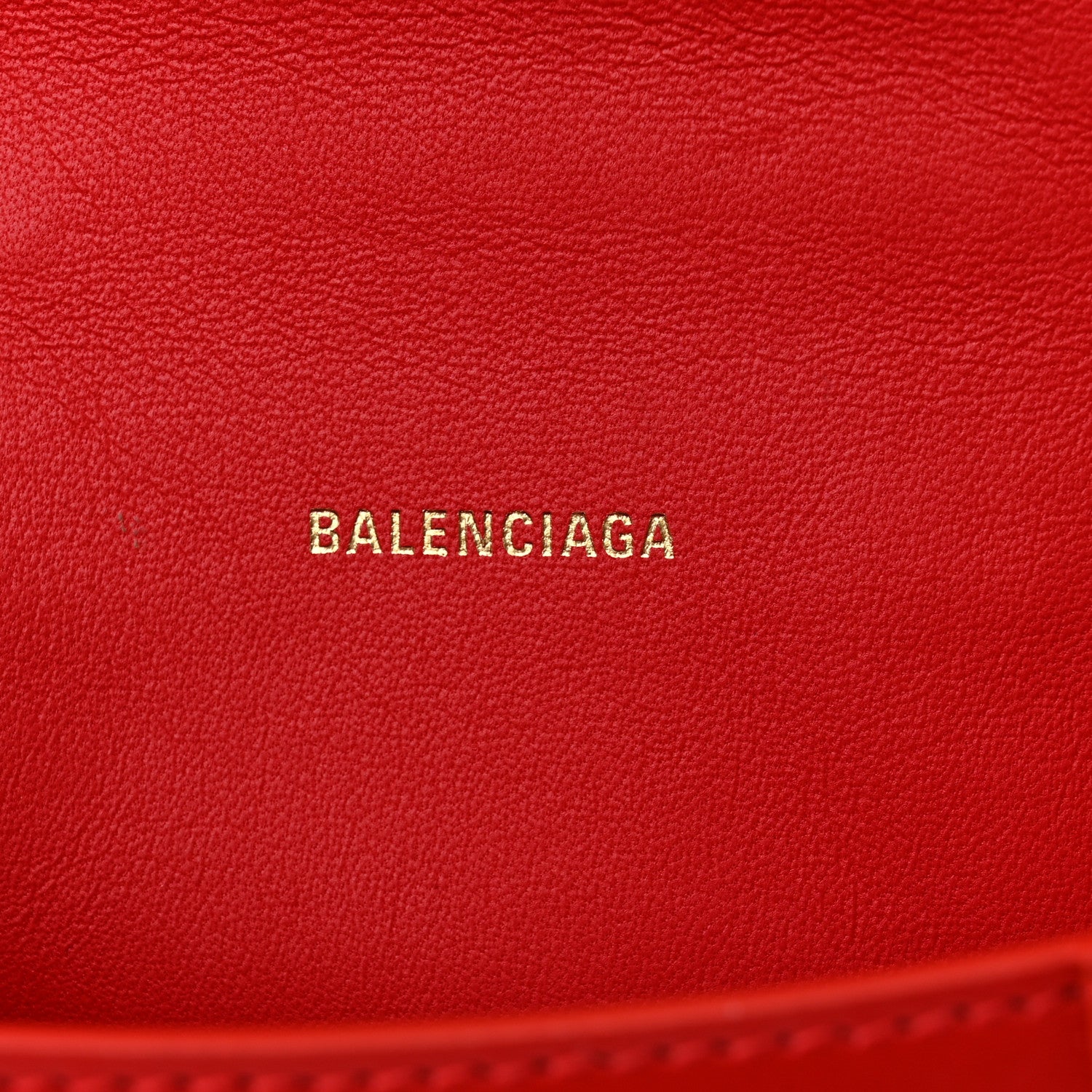 Balenciaga Shiny Box Calfskin Hourglass Top Handle Bag XS Bright Red 6 of 11