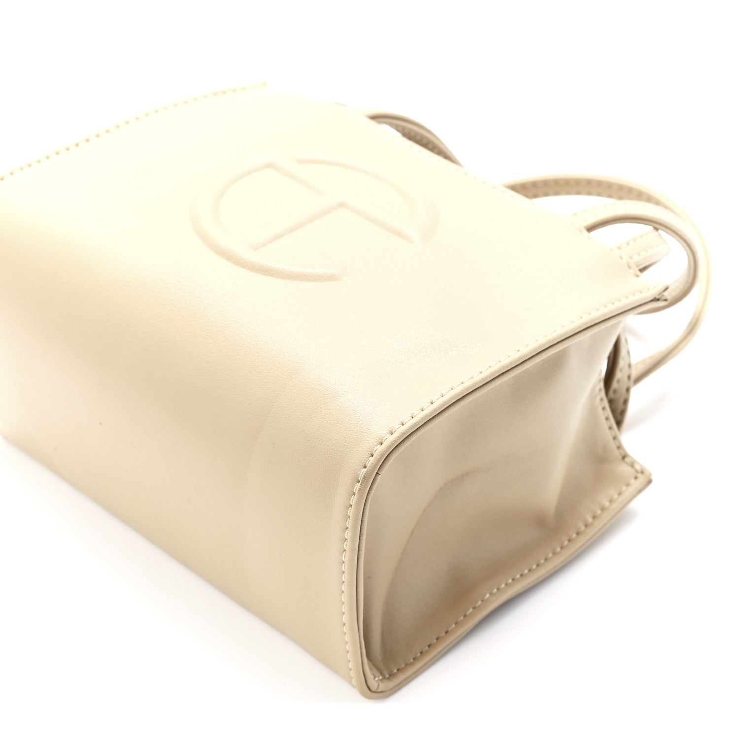 Telfar Vegan Leather Small Shopping Bag Cream 11 of 11