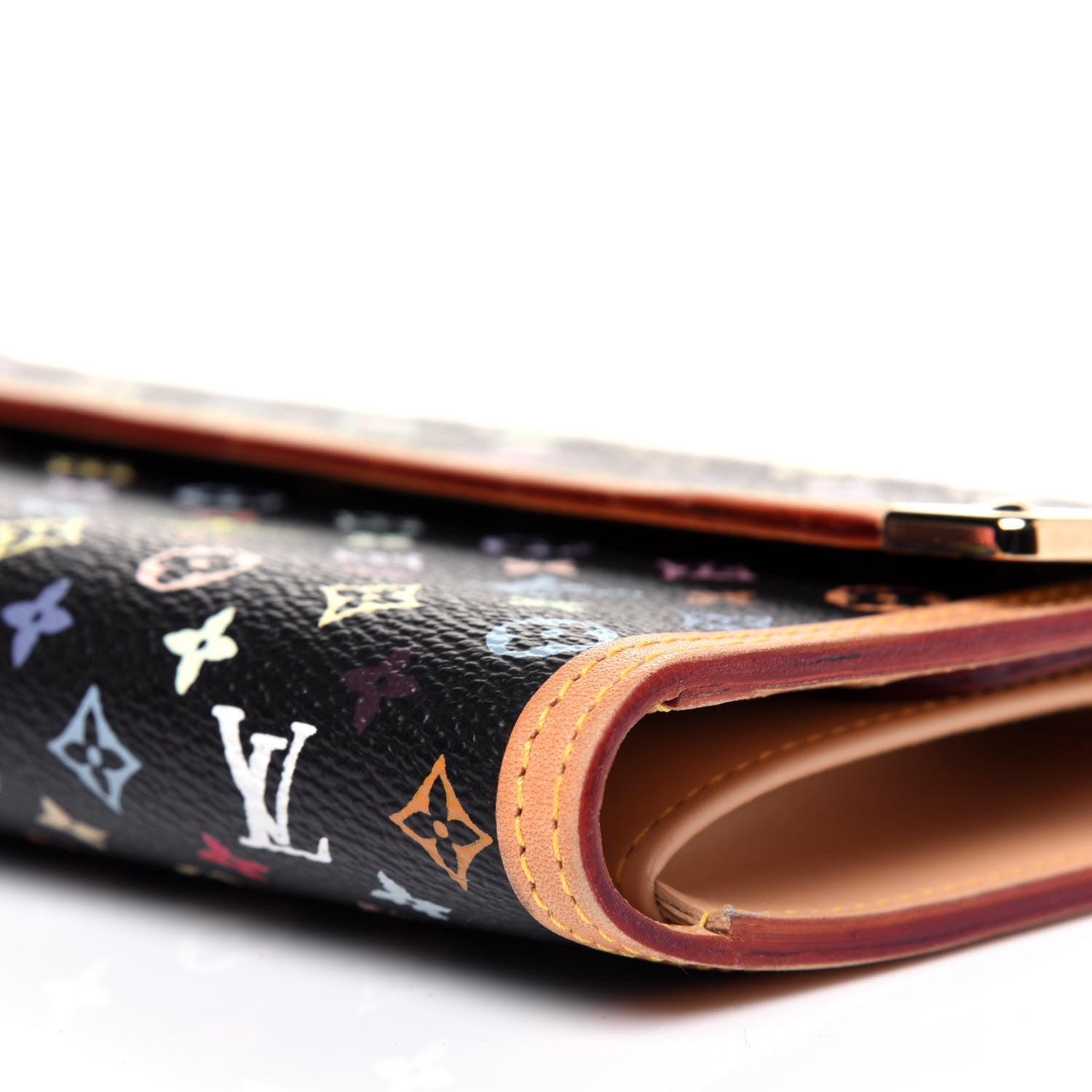Louis Vuitton Monogram Multicolor Porte Tresor International Wallet Black 13 of 15