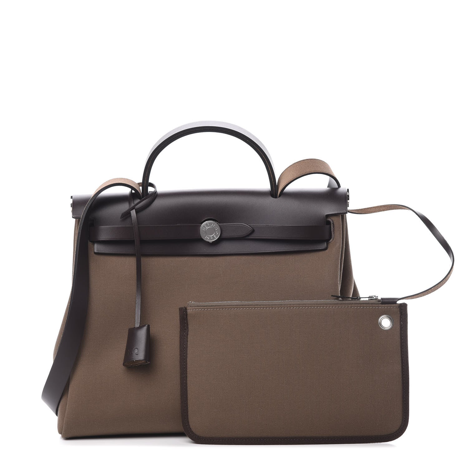 Hermes Vache Hunter Toile Herbag Zip 31 PM Etoupe Ebene 1 of 13