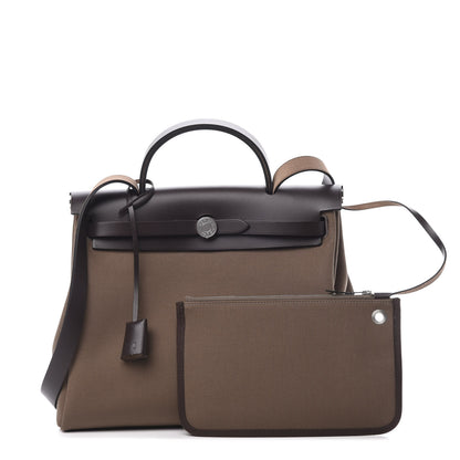 Hermes Vache Hunter Toile Herbag Zip 31 PM Etoupe Ebene 1 of 13