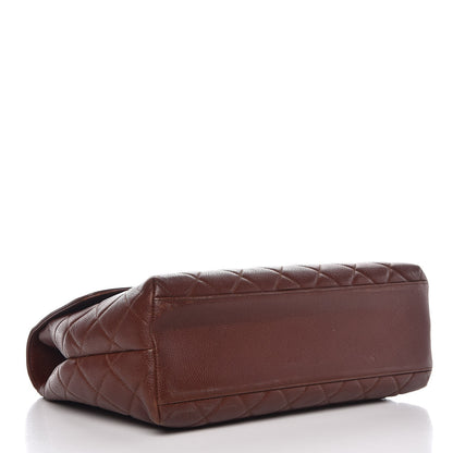 Chanel Caviar Quilted Jumbo Kelly Flap Brown 4 of 22