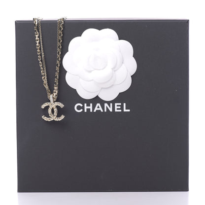 Chanel Crystal CC Multi Strand Chain Necklace Gold 8 of 8