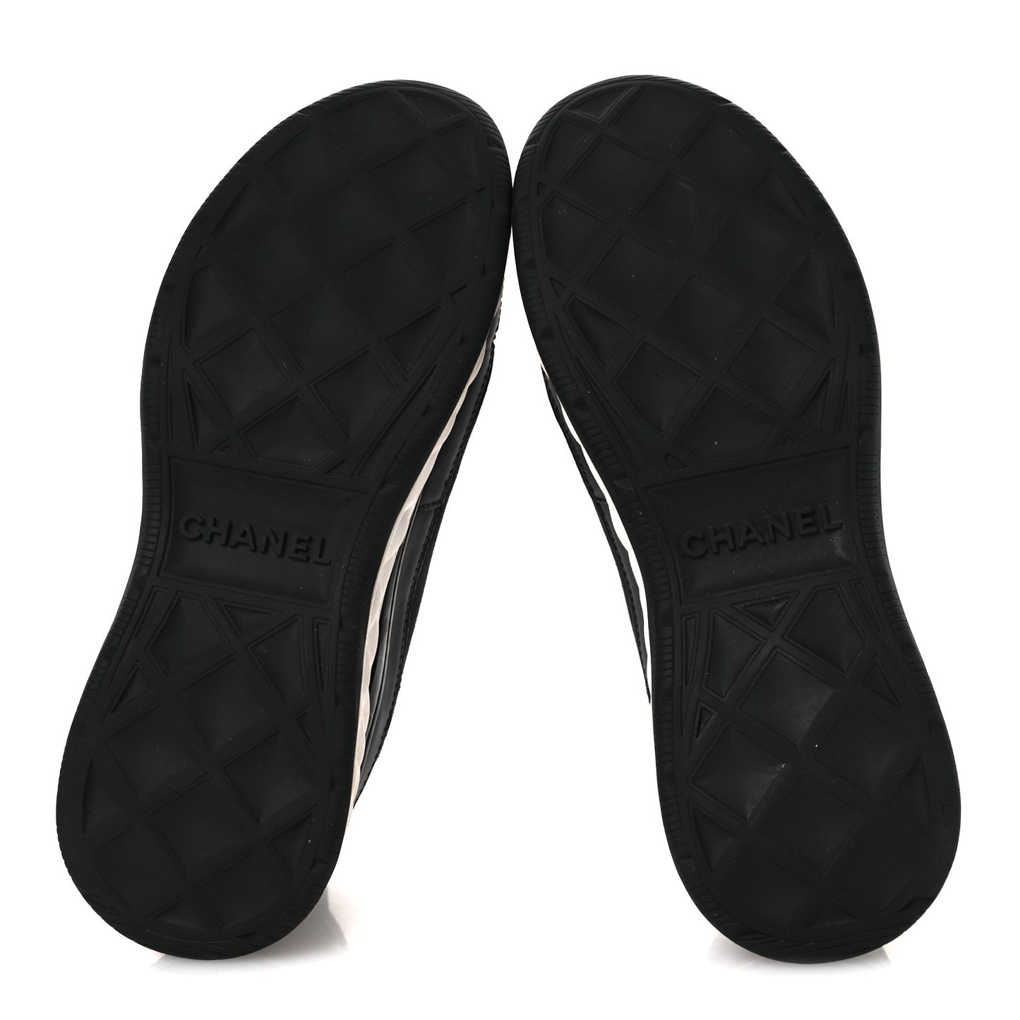 Velvet Calfskin Mixed Fibers CC Sneakers 38.5 Black