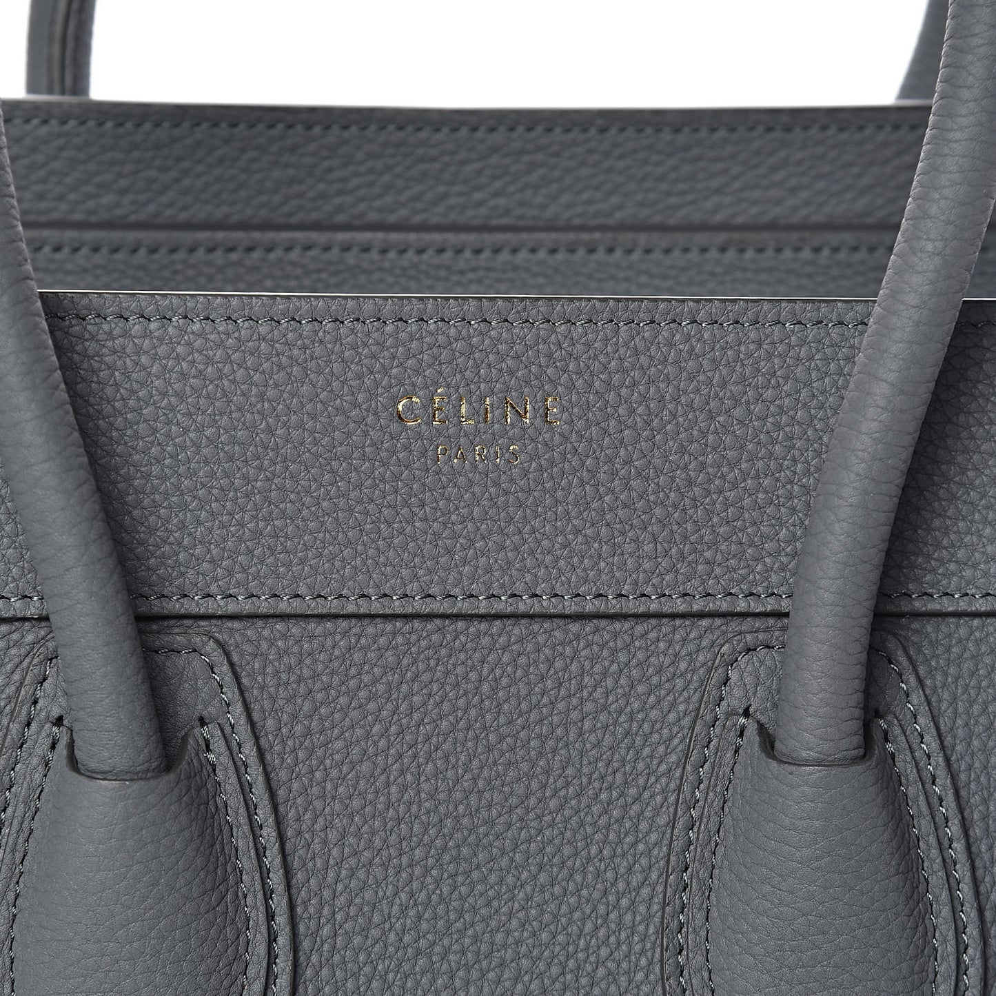 Baby Drummed Calfskin Micro Luggage Kohl