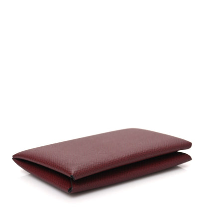 Hermes Epsom Calvi Card Case Rouge H 4 of 7