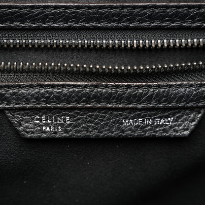 Celine Drummed Calfskin Mini Luggage Black 6 of 13